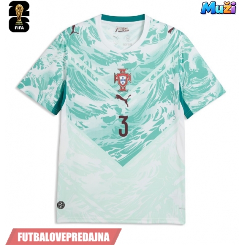 Lacne Muži Futbalové dres Portugalsko Ruben Dias #3 MS 2026 Krátky Rukáv - Preč